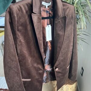 Brown Velvet Suit Set